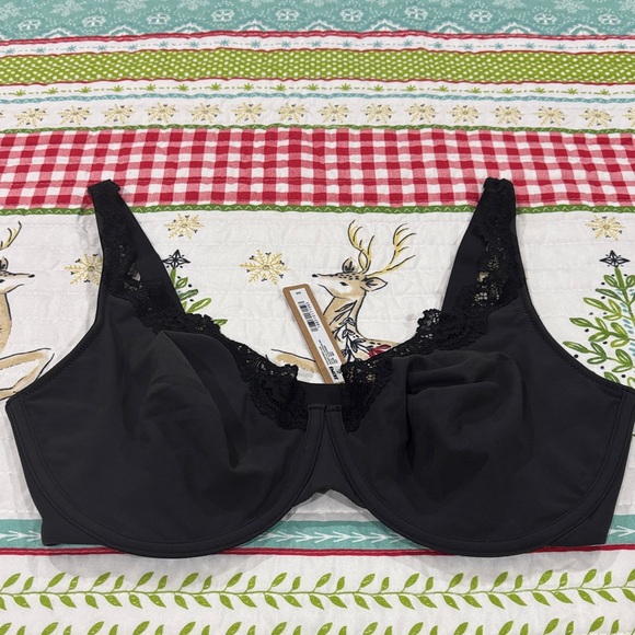 NWT SKIMS Black Lace Accent Bra Size 38DD - Picture 4 of 5